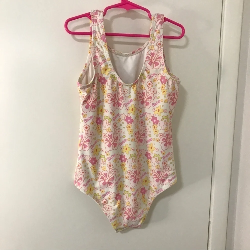3/$15  x Forever 21 girls ONE PIECE floral hibiscus print bathing suit size 9/10